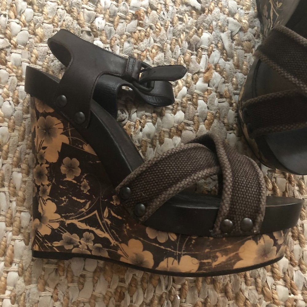 Bottega Veneta wooden Platform sandals size 40